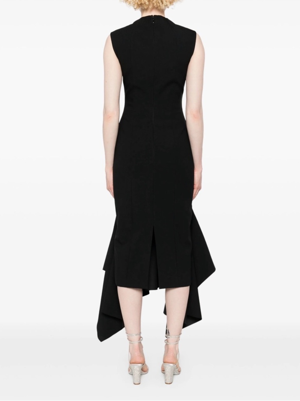Solace London Black Sleeveless Mermaid Hem Dress - Picture 4 of 5